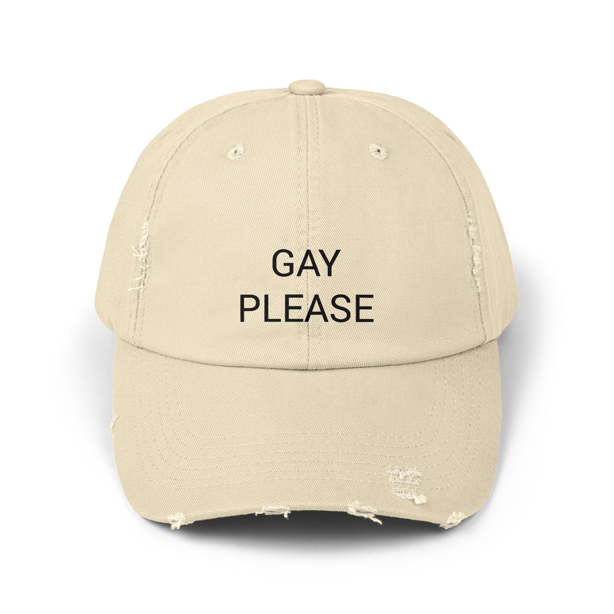 GAY PLEASE Distressed Cap in 6 colors