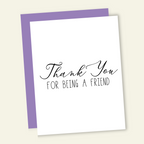 Thank You for Being a Friend | Thank You Card