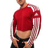Adidas Sport Red Long Sleeve Crop Top BY SNEAKERMASK