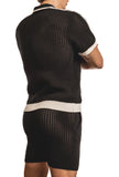 Matteo Crochet Knit Pull Over Shirt by Jack Adams - Two Colors
