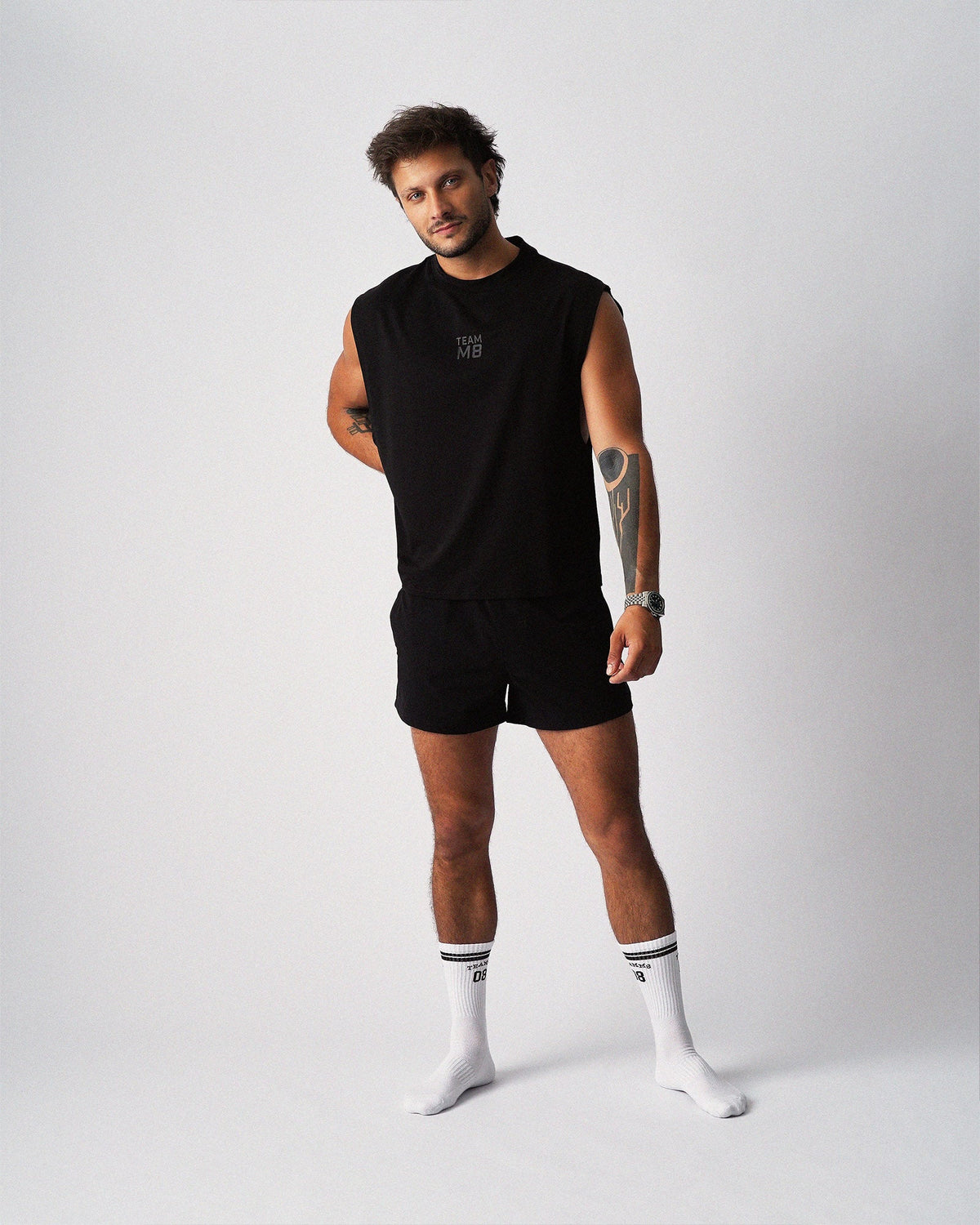 TEAMM8 Strike Box Muscle Tank 2.0. - Black