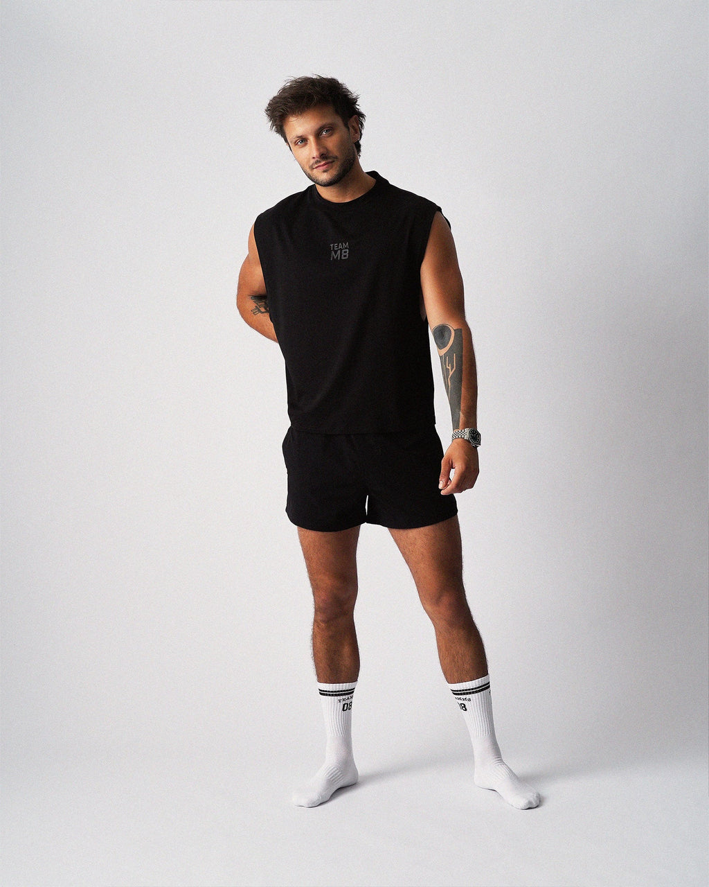 TEAMM8 Strike Box Muscle Tank 2.0. - Black