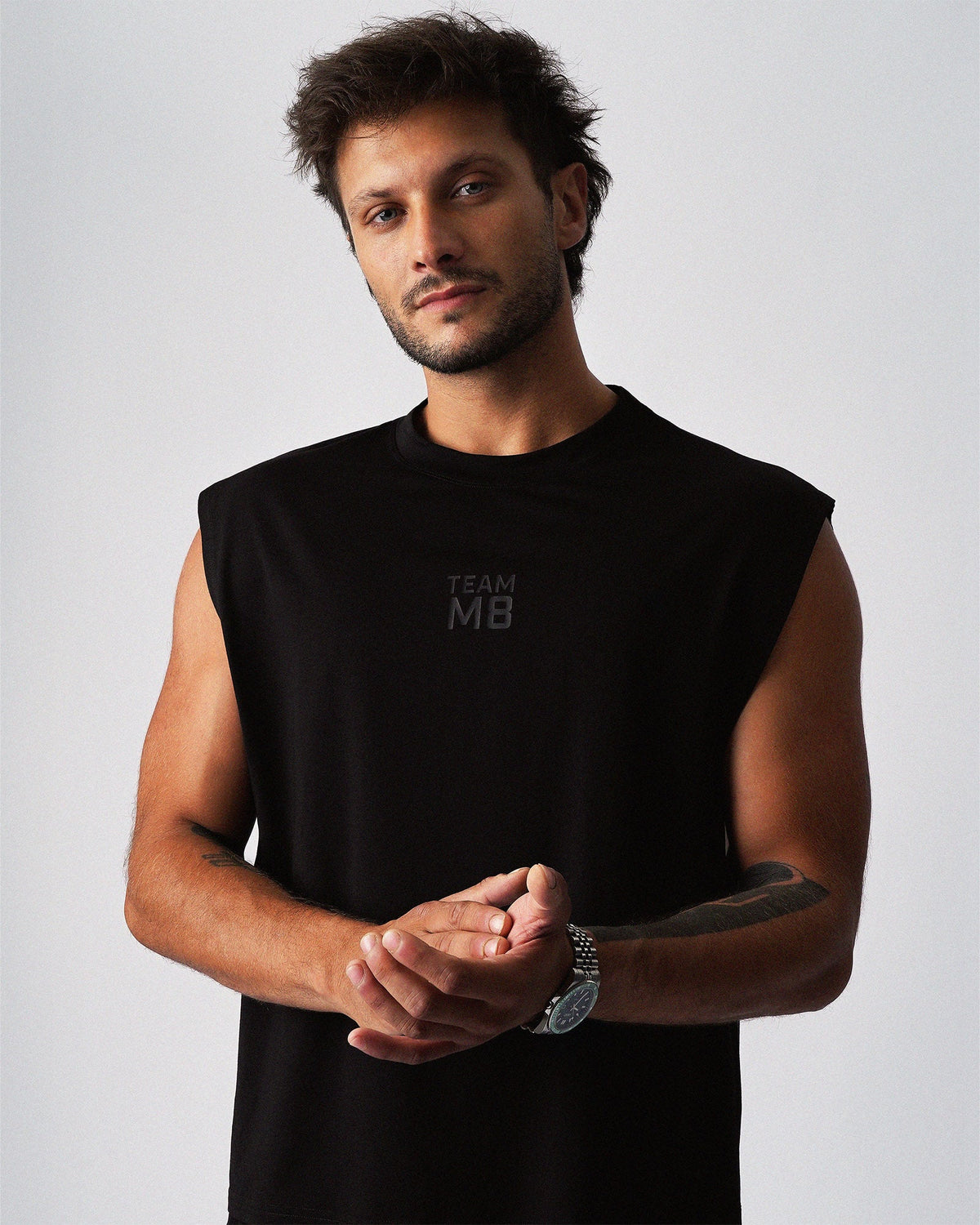 TEAMM8 Strike Box Muscle Tank 2.0. - Black