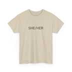 SHE/HER TEE BY CULTUREEDIT AVAILABLE IN 13 COLORS