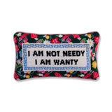 Not Needy Needlepoint Pillow