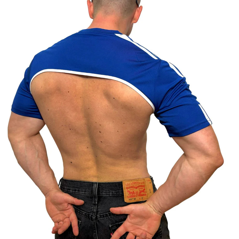 Adidas Sport Shoulders Blue Crop Top BY SNEAKERMASK
