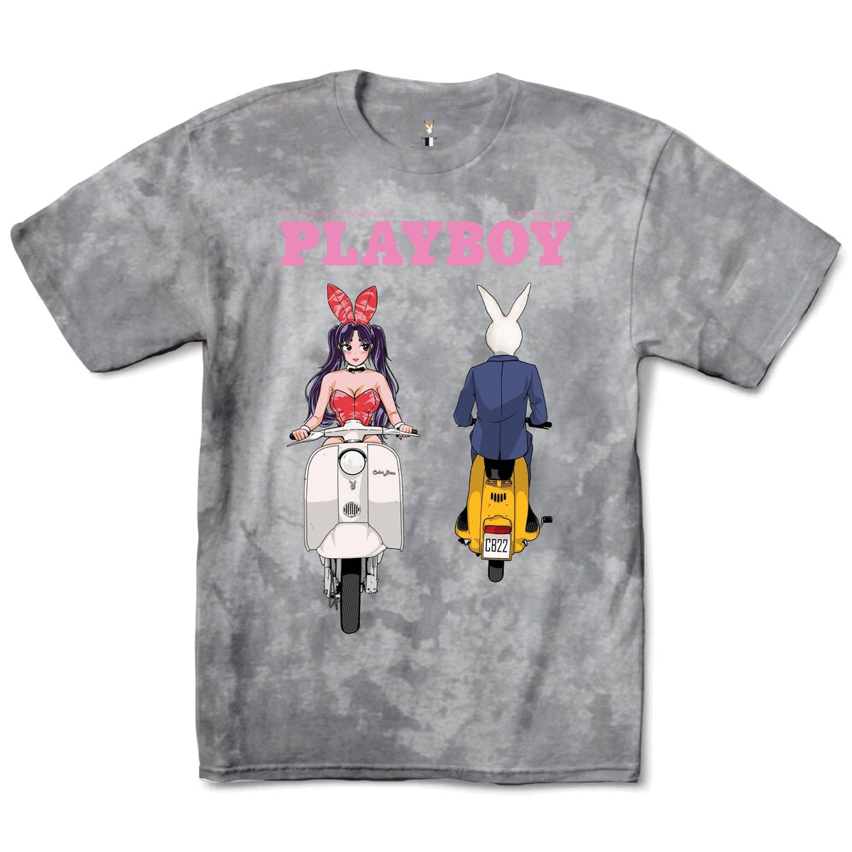 PLAYBOY Tokyo Club Scoot Tie-Dye T-Shirt