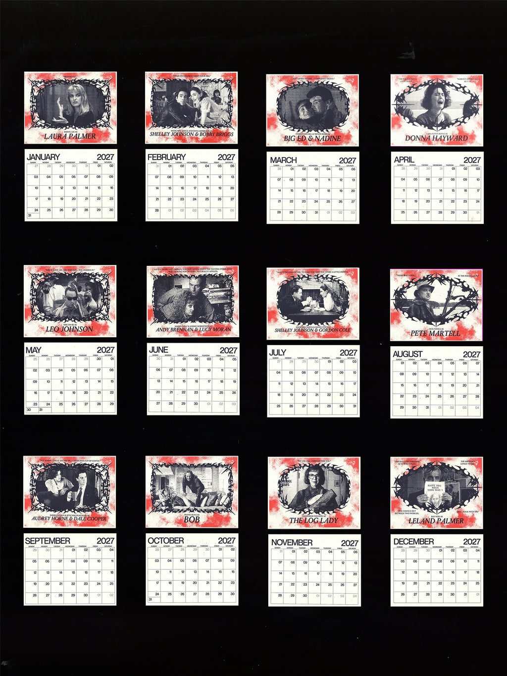 Twin Peaks 2027 Wall Calendar