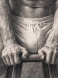 Man on a stool