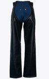 GMBH FAUX LEATHER AND DENIM ZIP PANTS FW 24-25