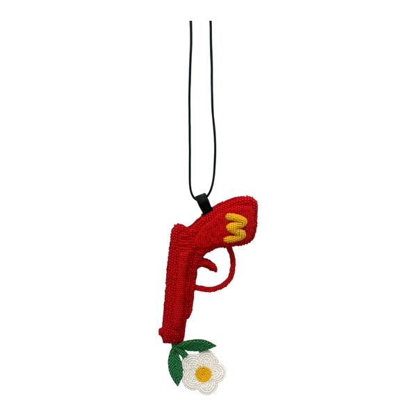 Walter Van Beirendonck peace Gun Necklace - Red