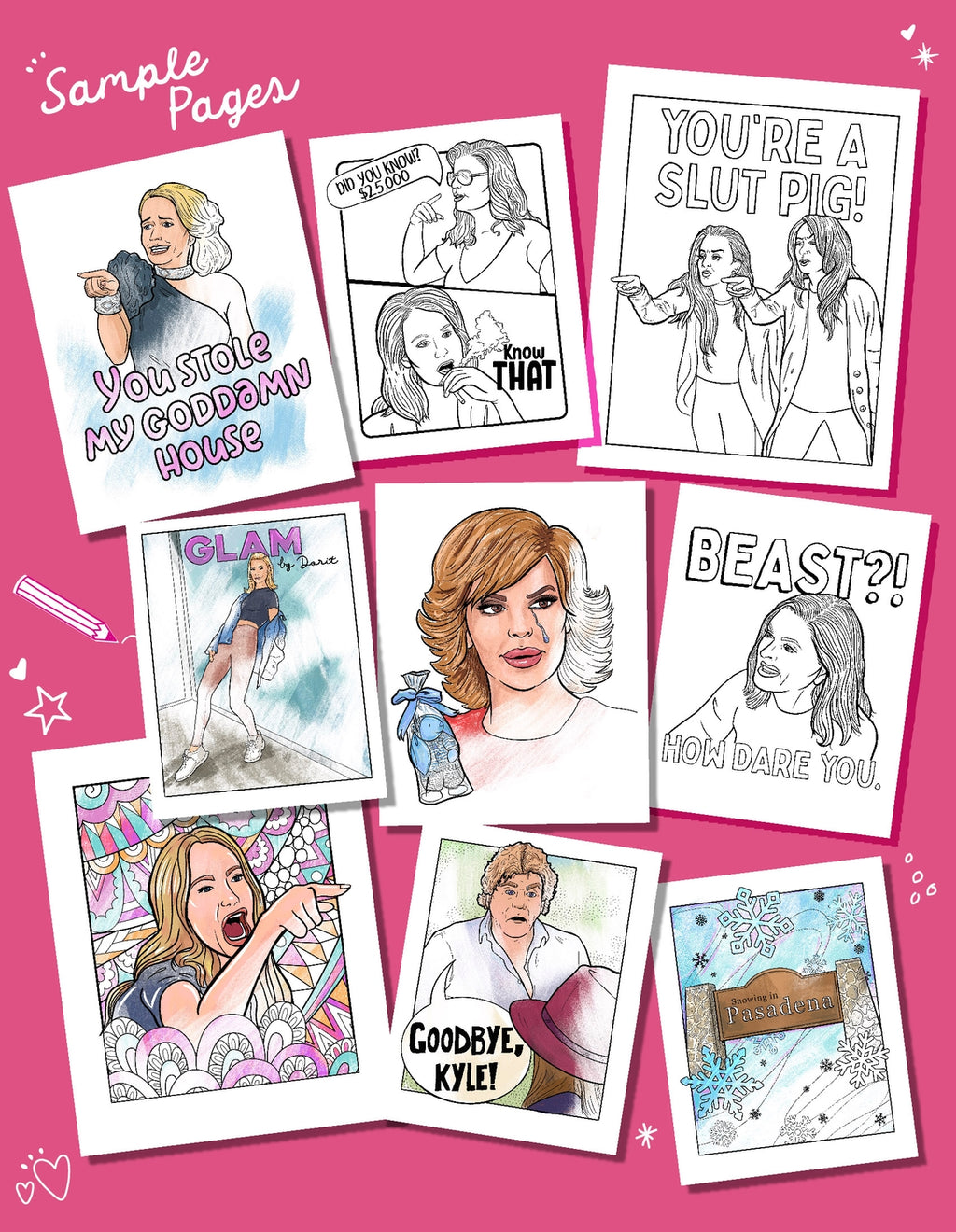 Beverly Hills Housewives Coloring Book
