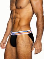 BIKE Stretch Cotton Jock Brief - Black