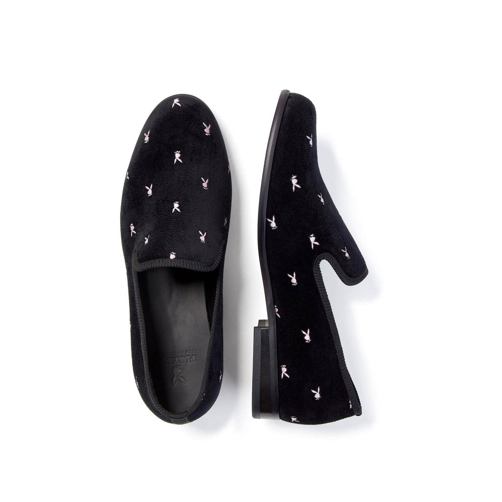 PLAYBOY Duke + Dexter Velvet Mini Rabbit Head Loafers