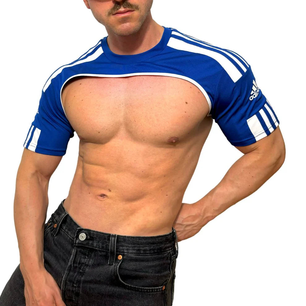 Adidas Sport Shoulders Blue Crop Top BY SNEAKERMASK