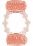 Two-O Double Pleasure Ring Silicone Cock Ring - Vanilla