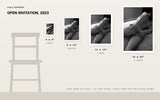 Open Invitation, 2023 — print size comparison