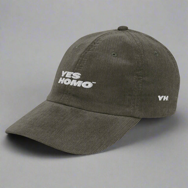 Yes Homo Vintage Corduroy Hat in Olive