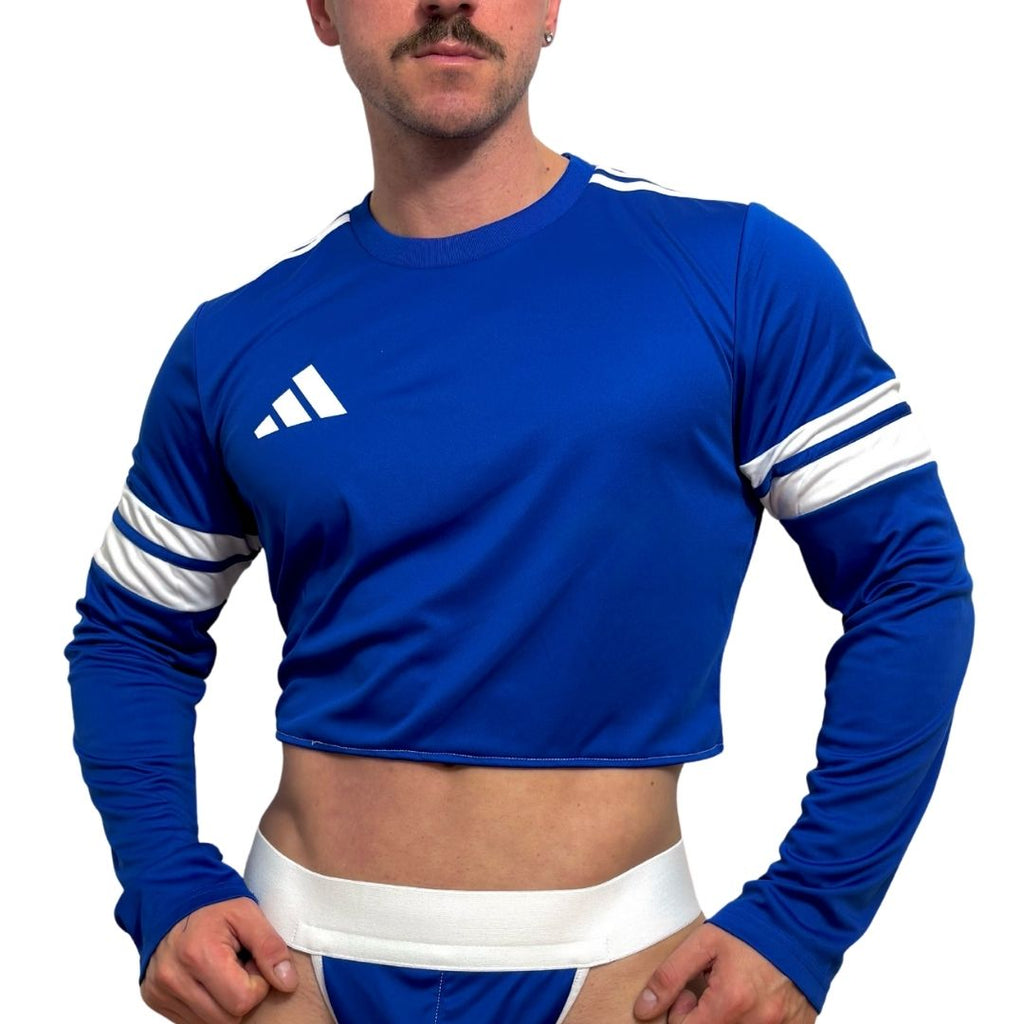 Adidas Neo Blue Long Sleeve Crop Top BY SNEAKERMASK