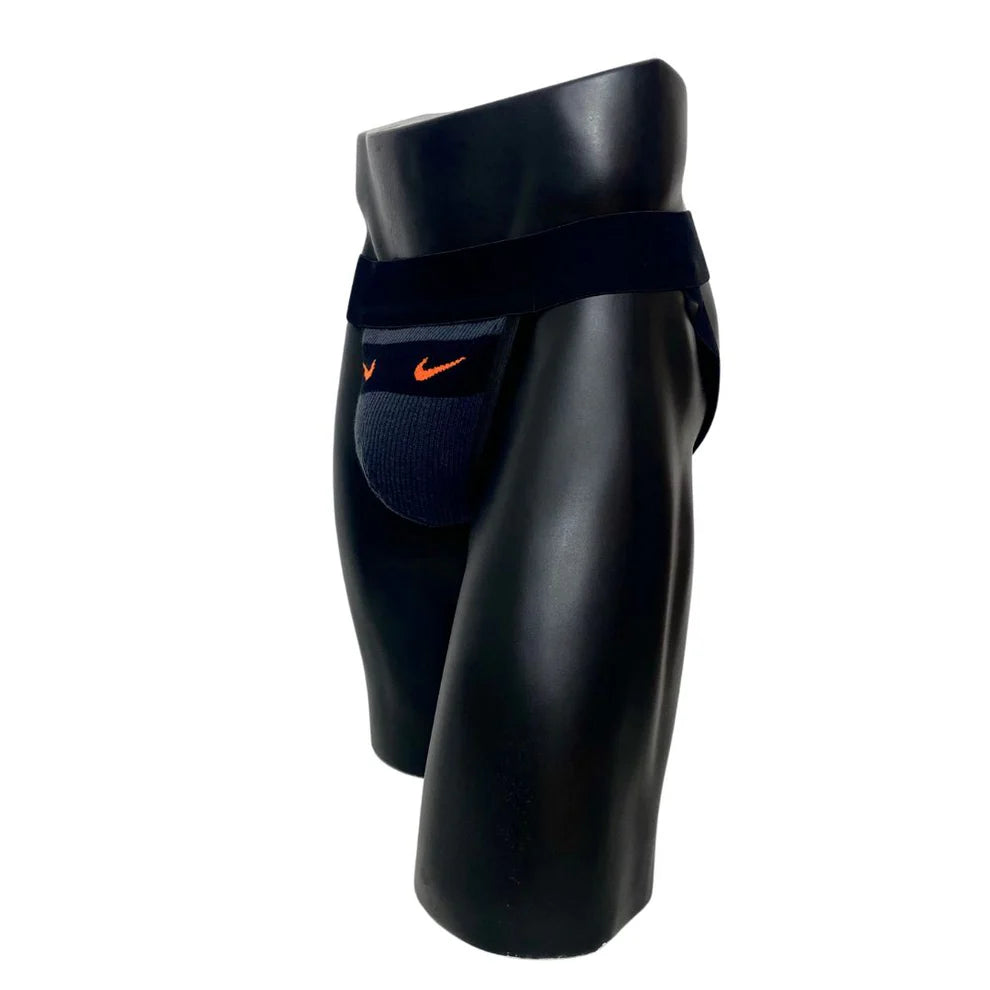 Nike Grey Orange Swoosh Socks Jockstrap By SNEAKERMASK