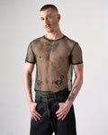 TEAMM8 Edge Net Cropped Tee Forest
