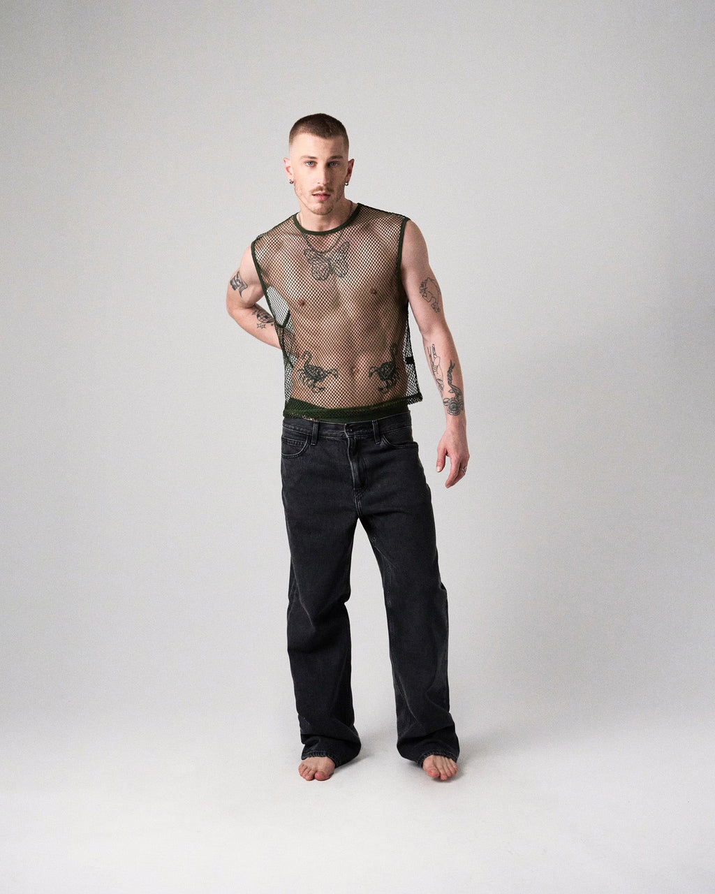 TEAMM8 Edge Net Muscle Tank Forest