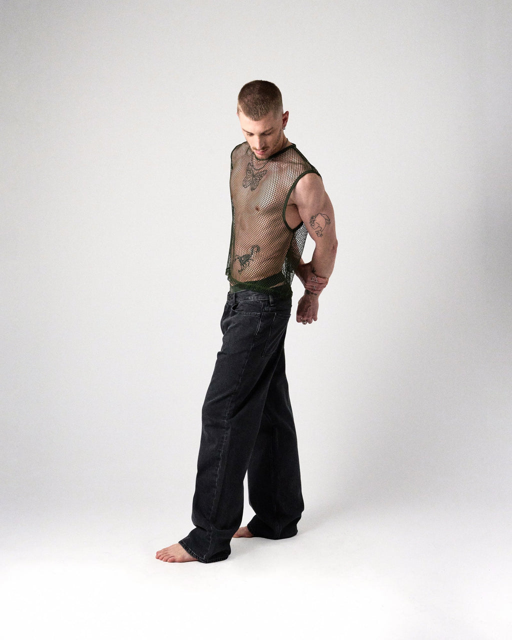 TEAMM8 Edge Net Muscle Tank Forest