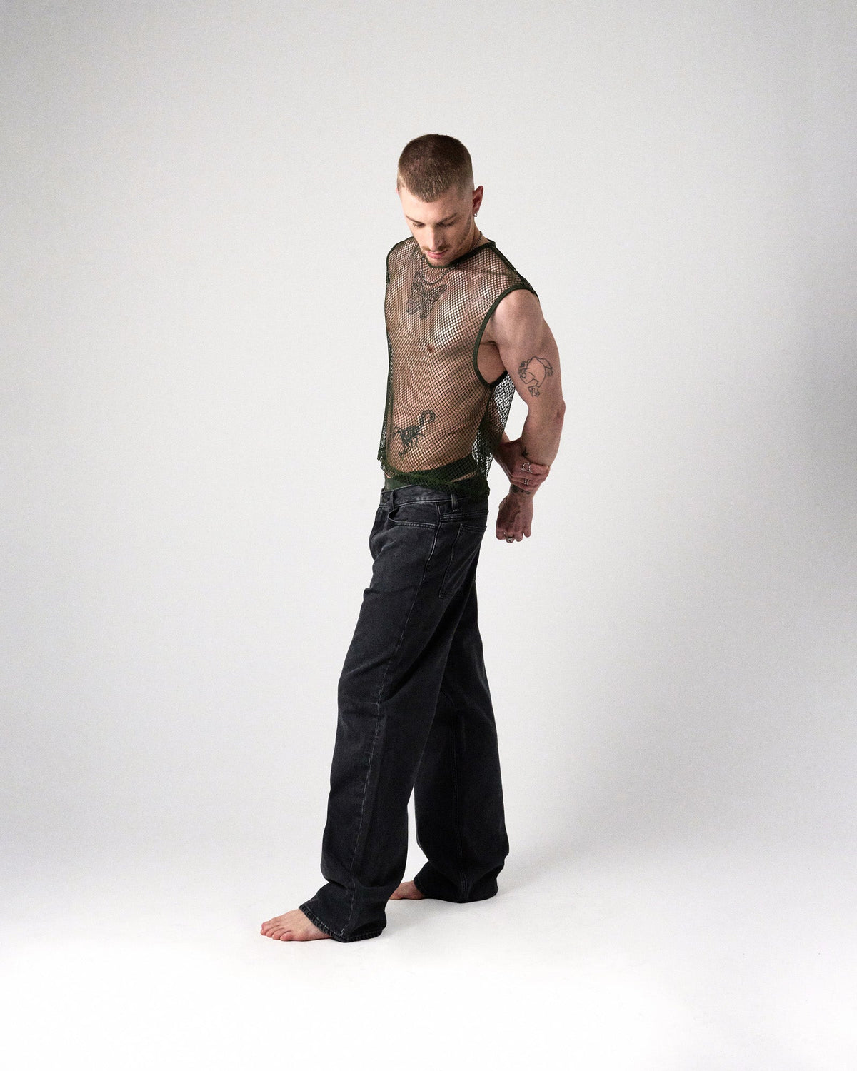 TEAMM8 Edge Net Muscle Tank Forest