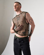 TEAMM8 Edge Net Muscle Tank Forest