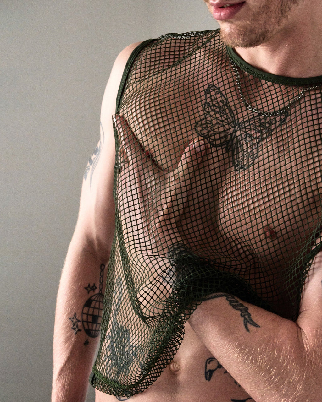 TEAMM8 Edge Net Muscle Tank Forest