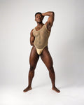 TEAMM8 Edge Net Leotard Sand