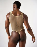 TEAMM8 Edge Net Leotard Sand