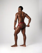 TEAMM8 Edge Net Jock/Thong Maroon
