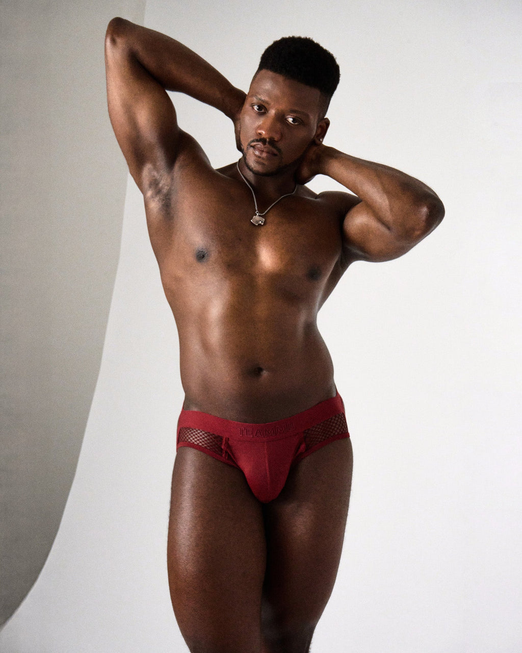 TEAMM8 Edge Net Jock/Thong Maroon