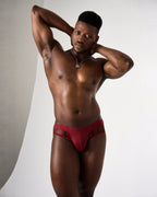 TEAMM8 Edge Net Jock/Thong Maroon