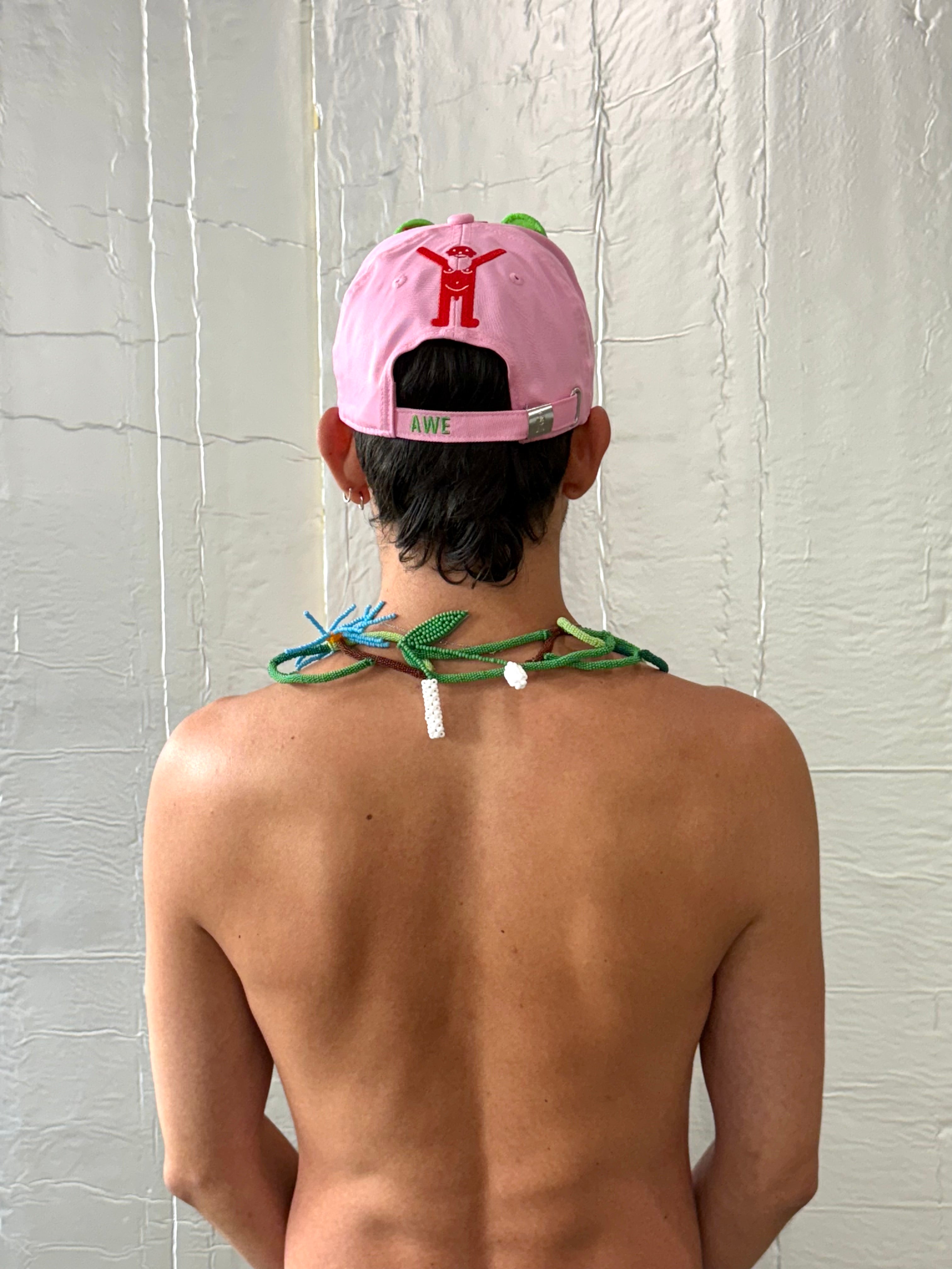 Smiley Cap in Pink by Walter van Beirendonck