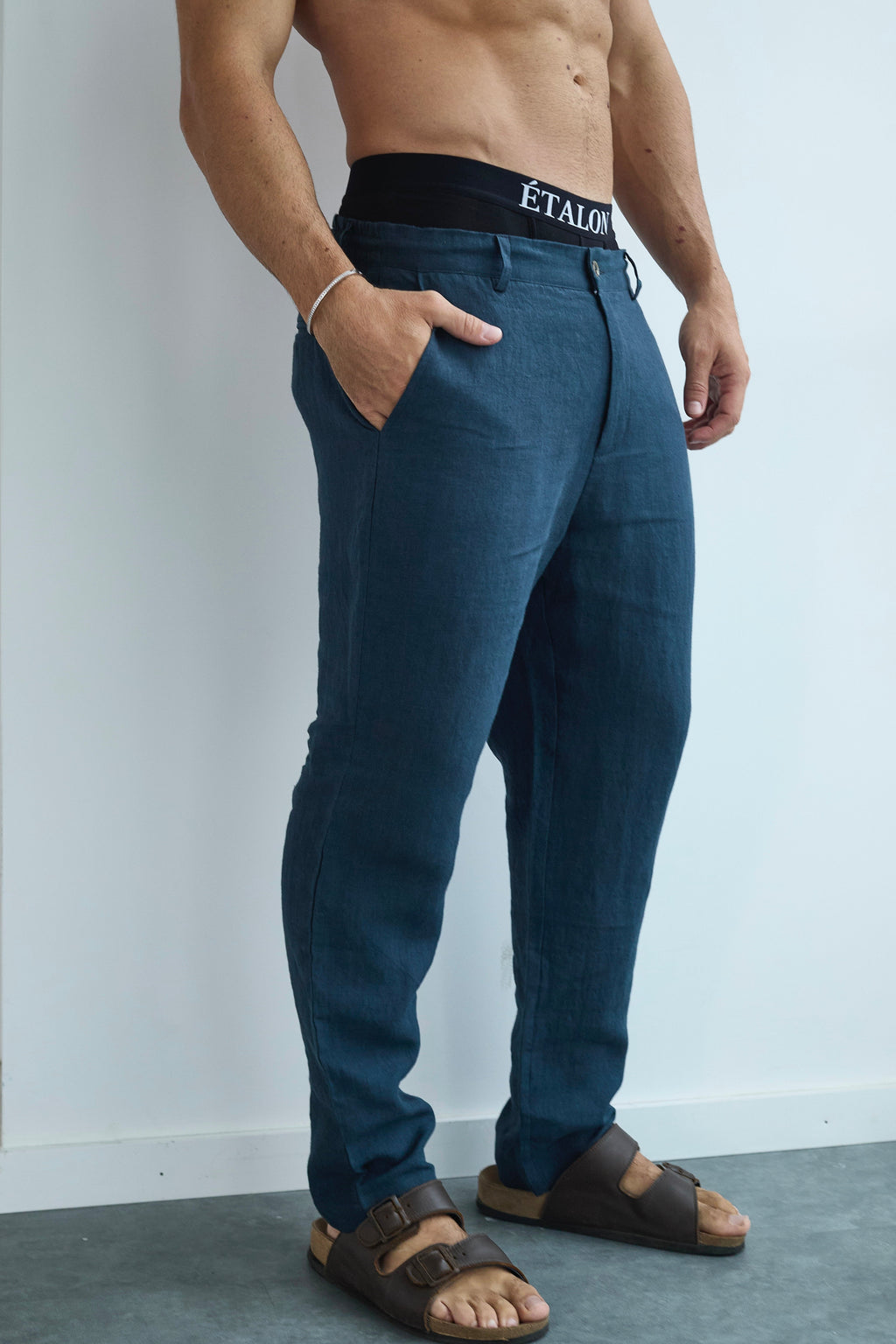 Perfect Blue Linen Pant