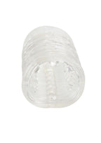 Reversible Texture Penis Extender and Masturbator - Clear