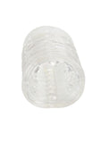 Reversible Texture Penis Extender and Masturbator - Clear