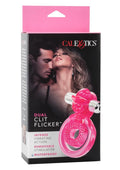 Couple's Enhancers Dual Clit Flicker with Removable Waterproof Stimulator - Pink