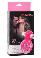 Couple's Enhancers Dual Clit Flicker with Removable Waterproof Stimulator - Pink