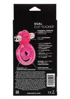 Couple's Enhancers Dual Clit Flicker with Removable Waterproof Stimulator - Pink