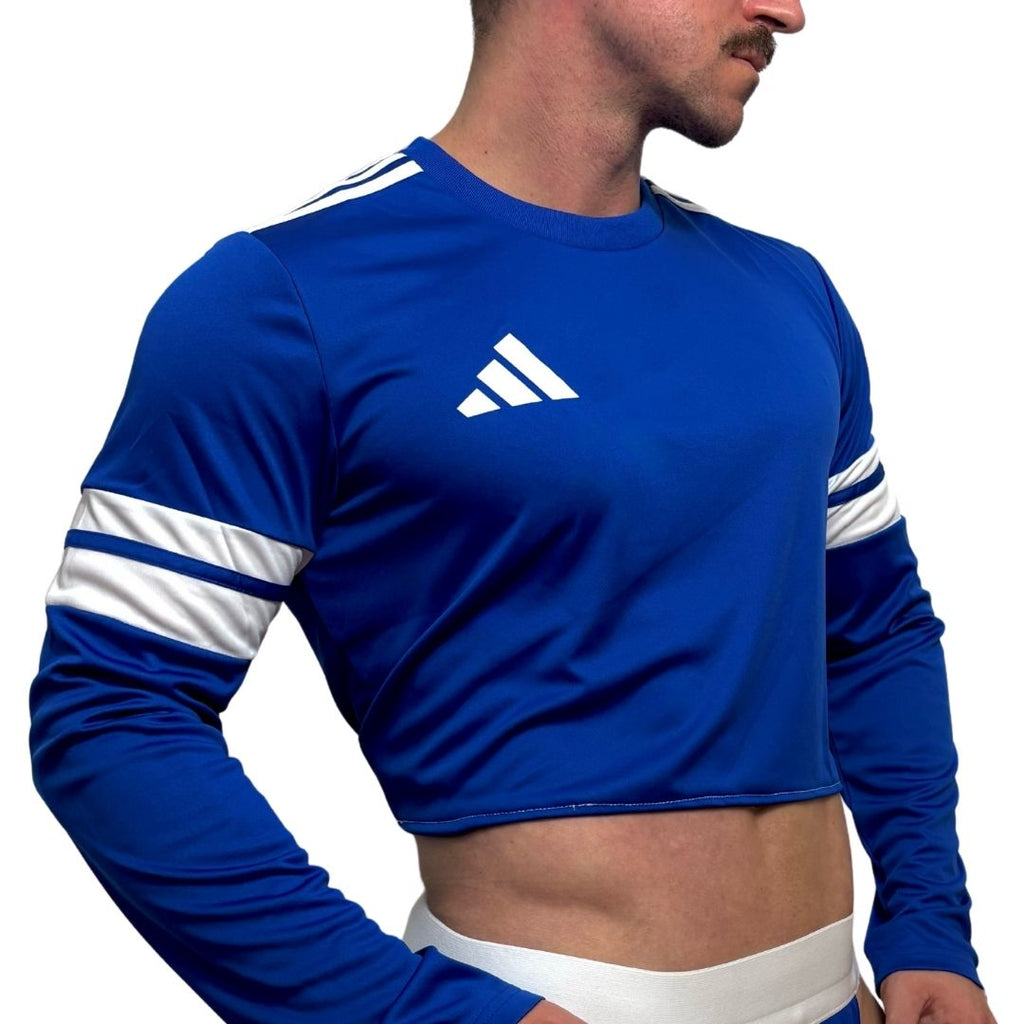Adidas Neo Blue Long Sleeve Crop Top BY SNEAKERMASK