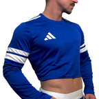 Adidas Neo Blue Long Sleeve Crop Top BY SNEAKERMASK