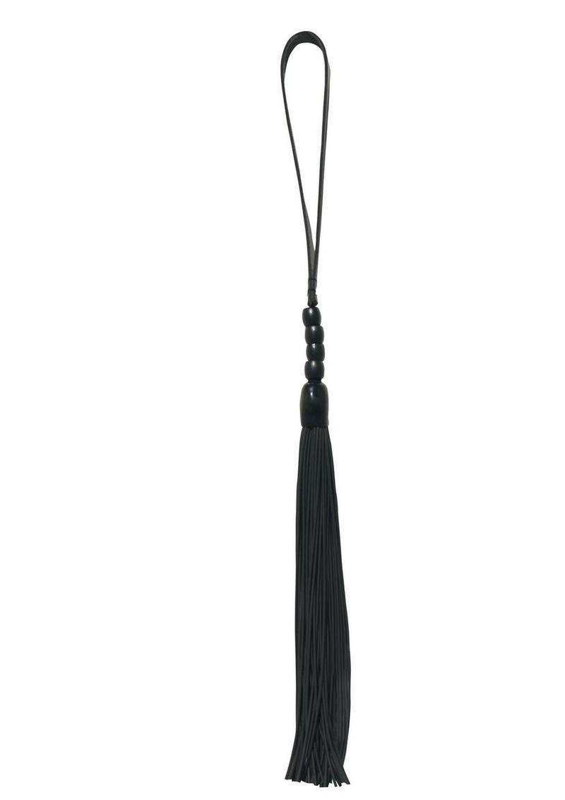 Sex & Mischief Beaded Flogger Noir Whip 16in - Black