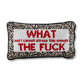 WTF Needlepoint Pillow