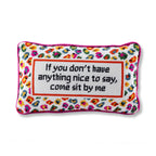 Come Sit By Me Needlepoint Pillow