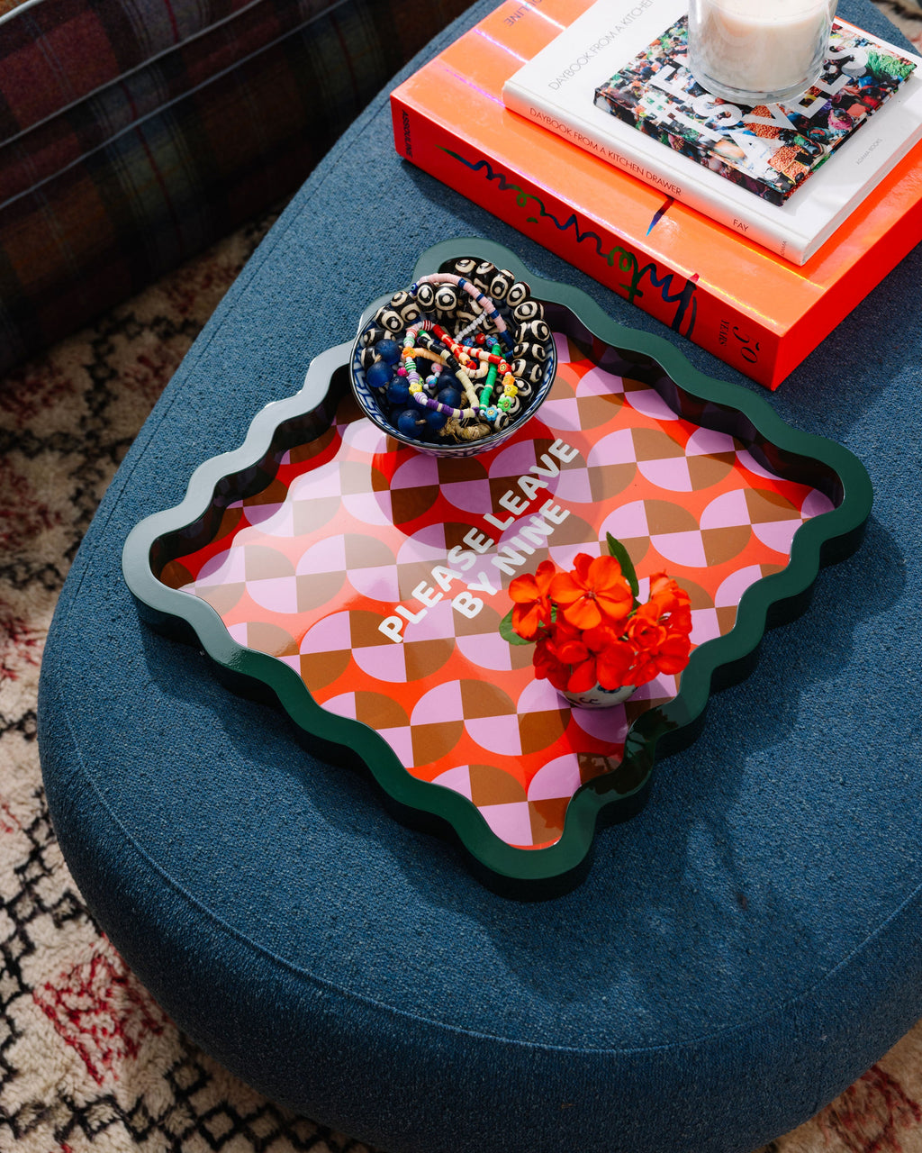 Leave by Nine Large Lacquer Tray