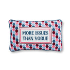 More Issues Needlepoint Pillow