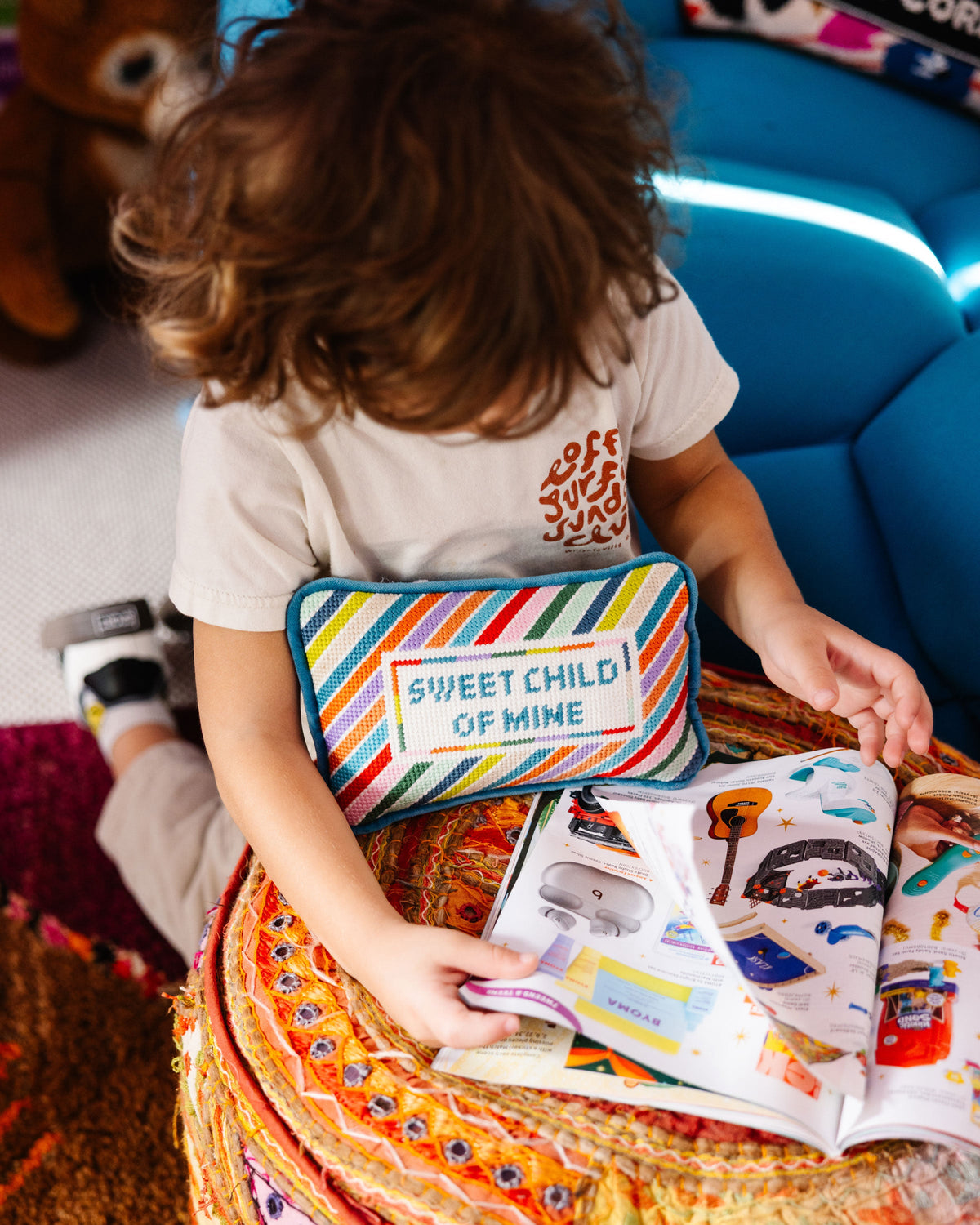 Sweet Child Of Mine Mini Needlepoint Pillow
